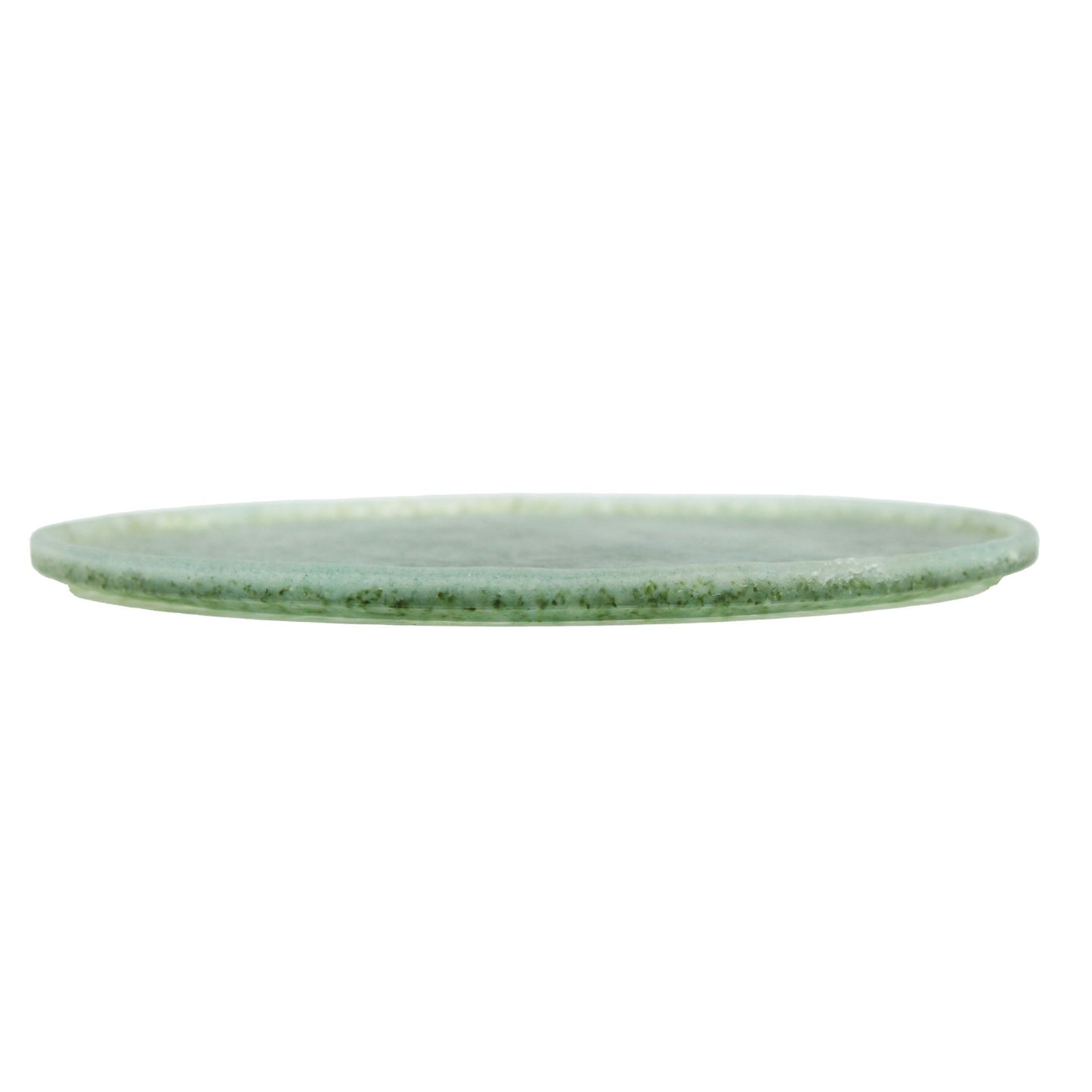 plate M_glass casting deep green_Yohei Goto
