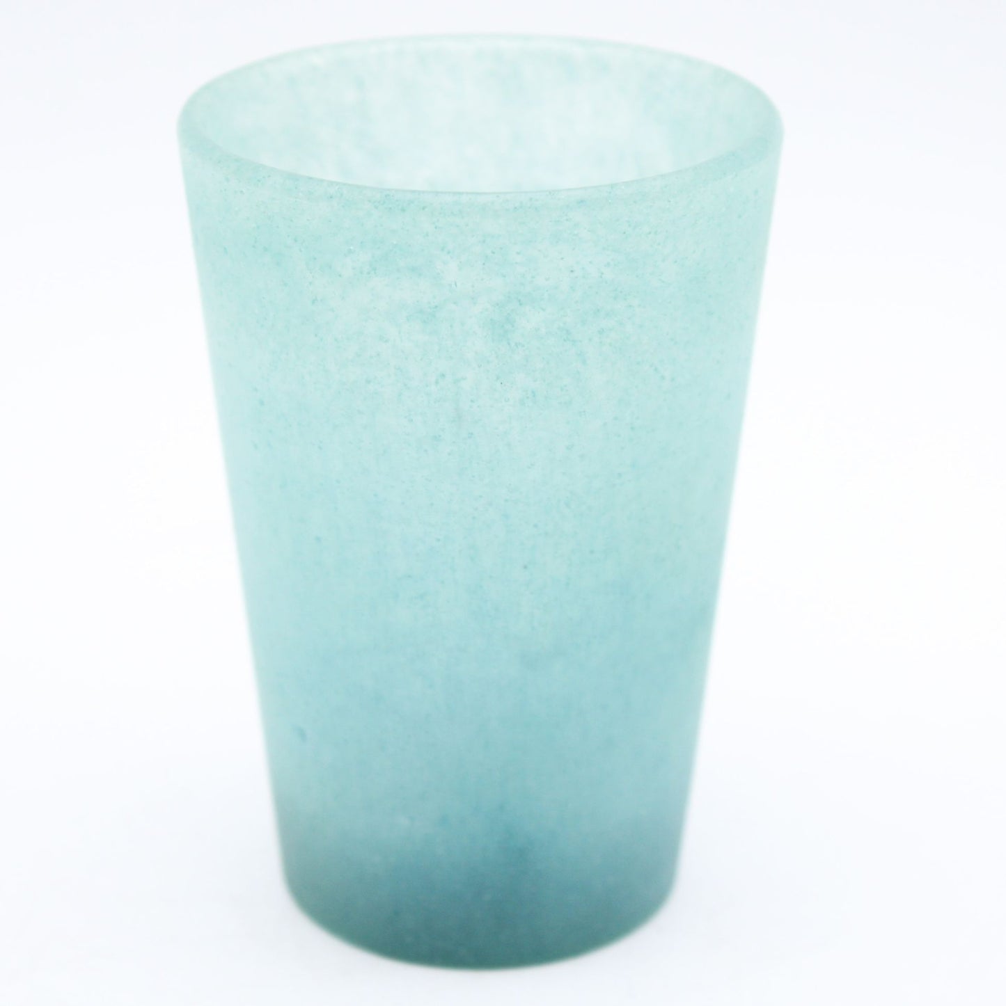 SAKE glass _glass casting deep green _Yohei Goto