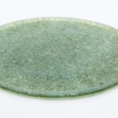 plate M_glass casting deep green_Yohei Goto