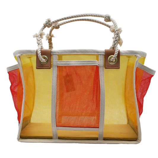 Orange net KNOT Bag Tool Tote M  YEL