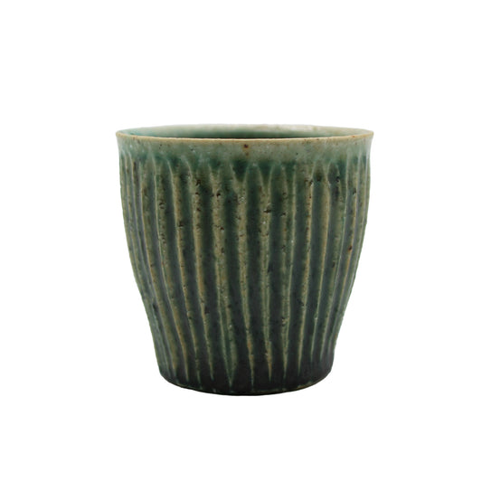 Sake vesselOribe Glaze 603_Michikazu Sakai