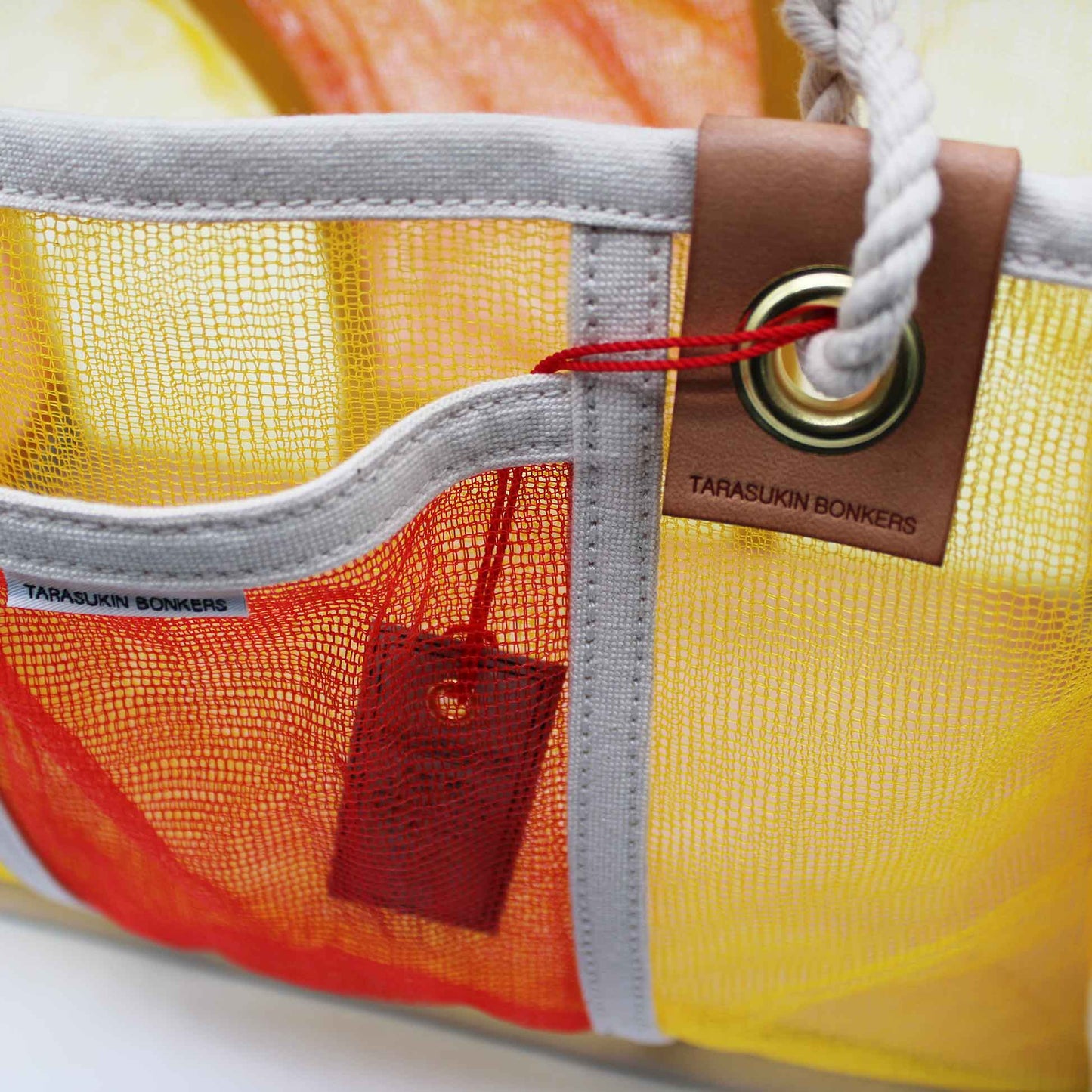Orange net KNOT Bag Tool Tote M  YEL