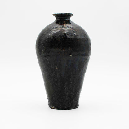 Vase Black Glaze B 604_Toru Hatta