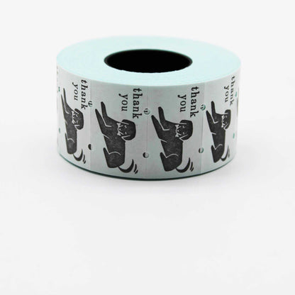 Label Roll Seal L Thank You Dog