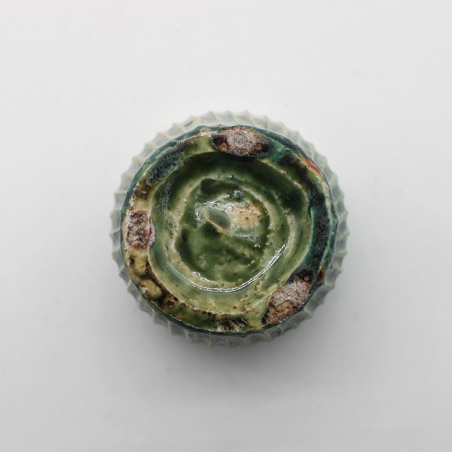 Sake vesselOribe Glaze 603_Michikazu Sakai