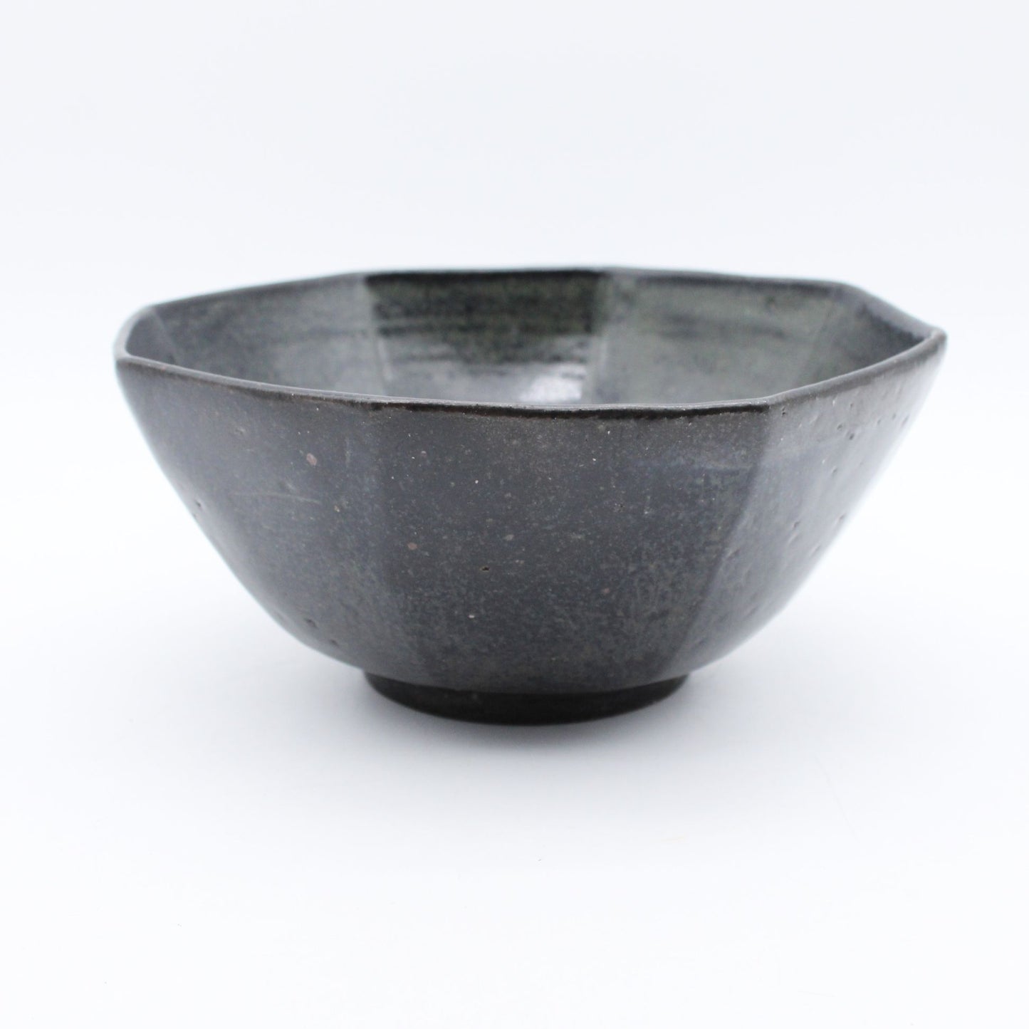 Black glaze octagon Bowl 606_Mutsuhiko Shimura