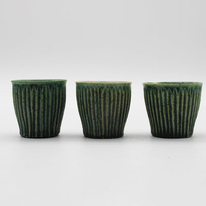 Sake vesselOribe Glaze 603_Michikazu Sakai