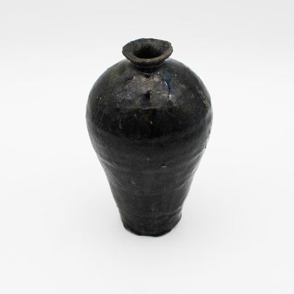 Vase Black Glaze B 604_Toru Hatta