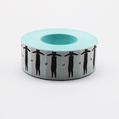 Long Label Roll Seal Black Cat