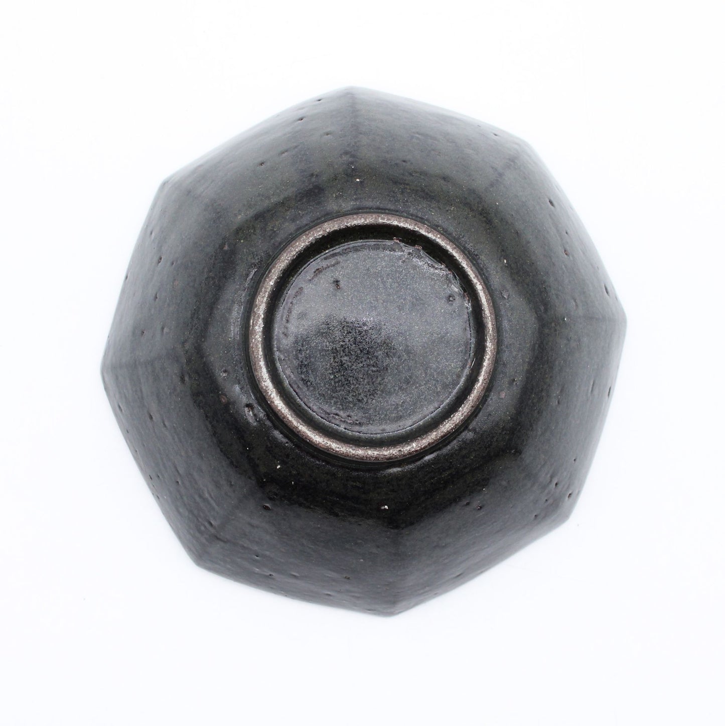 Black glaze octagon Bowl 606_Mutsuhiko Shimura