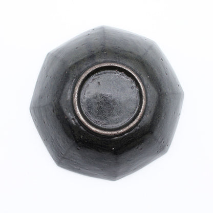Black glaze octagon Bowl 606_Mutsuhiko Shimura