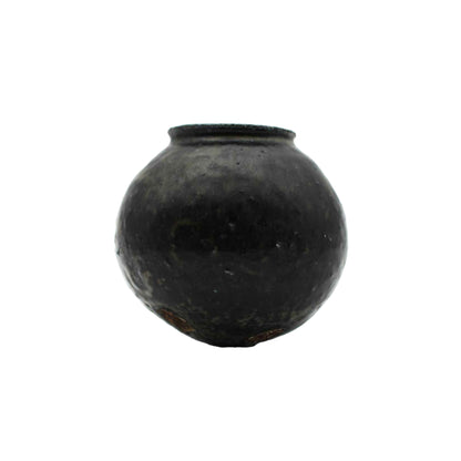 Vase Black Glaze B 604_Toru Hatta