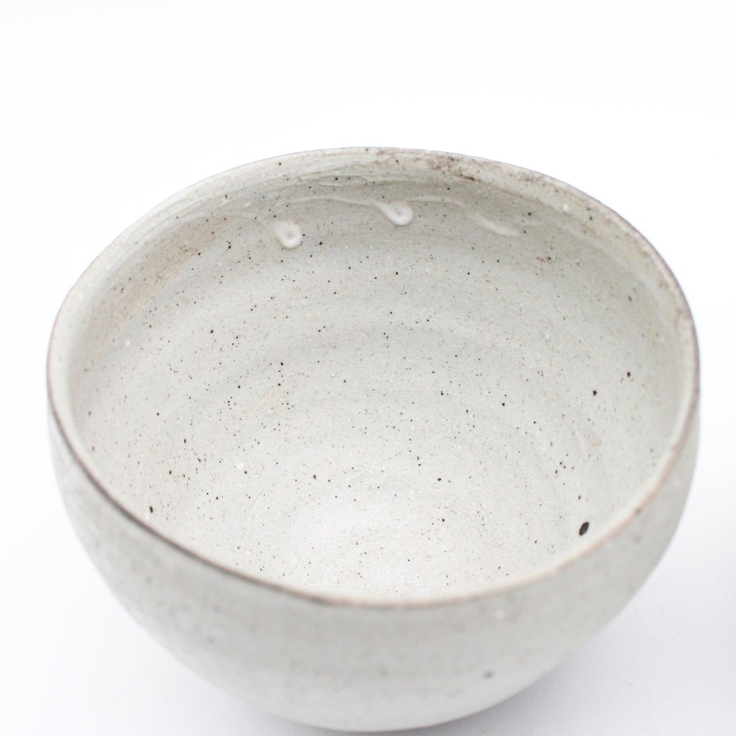 Blue white porcelain wood fired bowl 606_Yoshio Kangawa