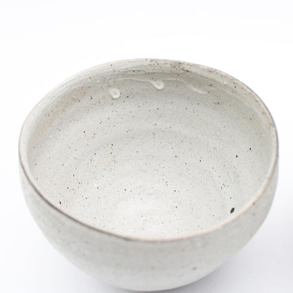 Blue white porcelain wood fired bowl 606_Yoshio Kangawa