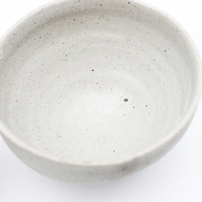Blue white porcelain wood fired bowl 606_Yoshio Kangawa