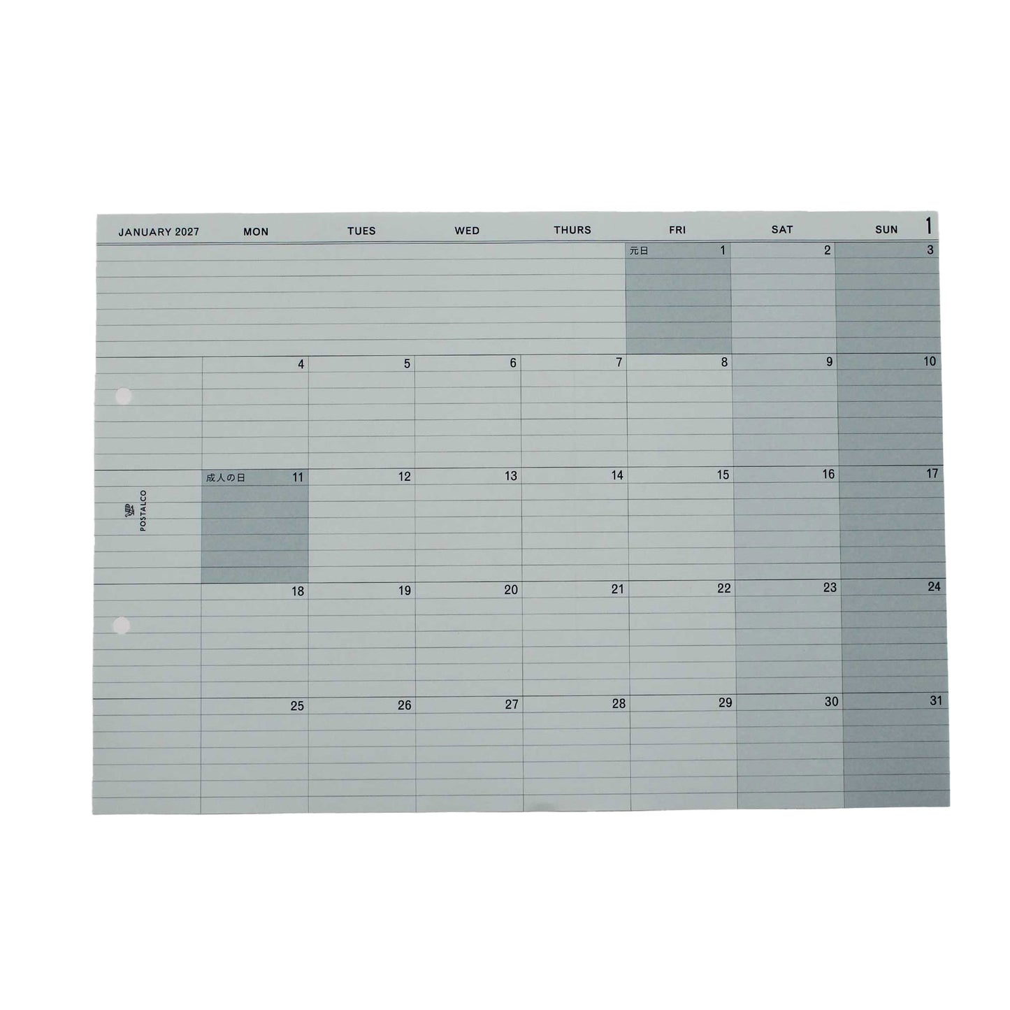 Snap Calendar 2026 A4