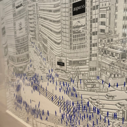 Farewell Shibuya crossing blue