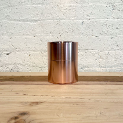 Copper Tea Caddy 200g with coffee spoon