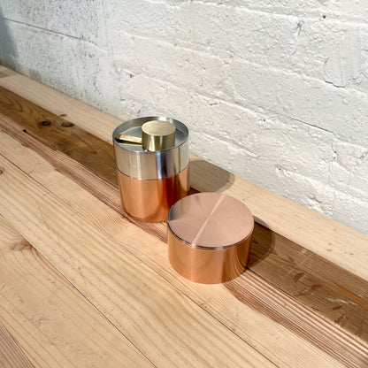 Copper Tea Caddy 200g with coffee spoon