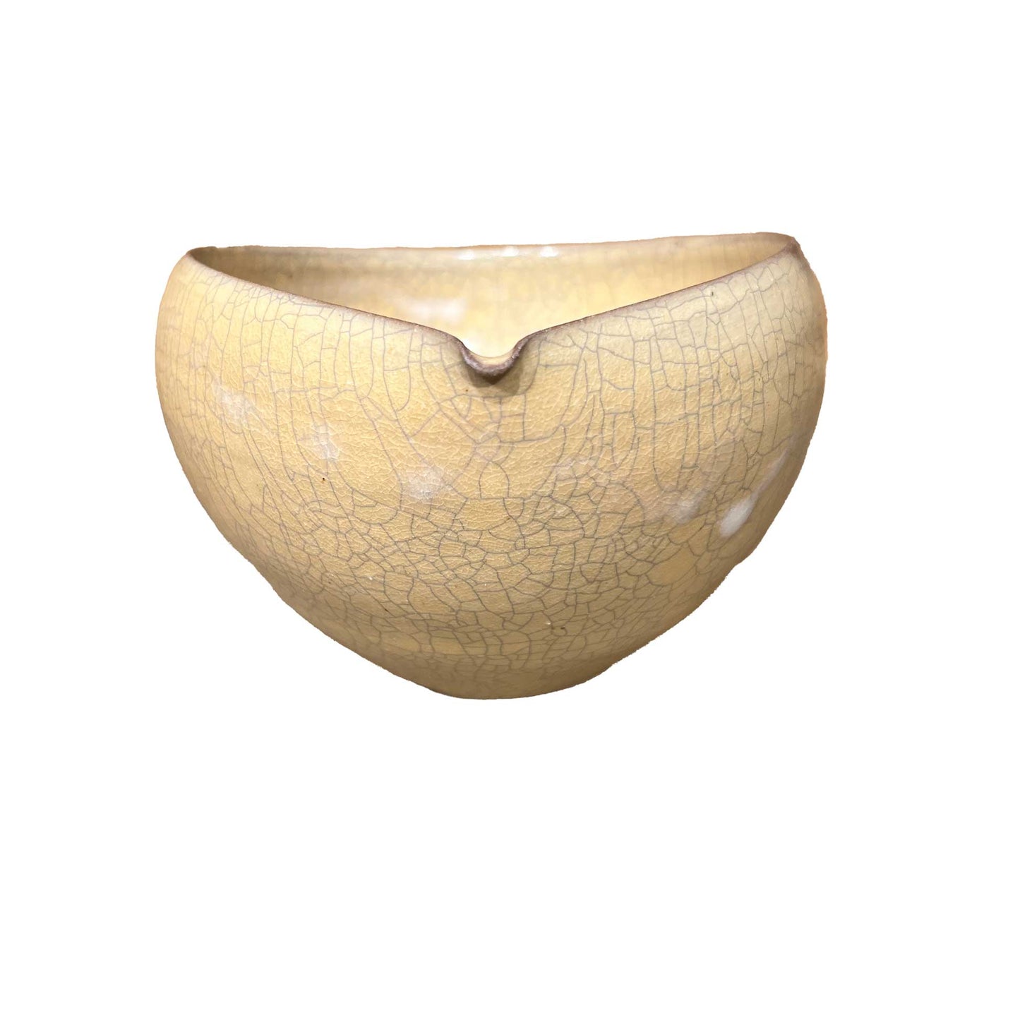 Pouring Bowl Large Straw Crackle Kohiki 511A_Fuminari Araga