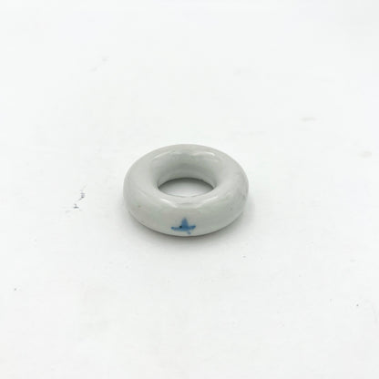 Japanese antique White porcelain ring