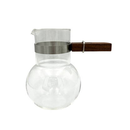 STUDIO PREPA exquisite handblown glass coffee server carafe with woven handle