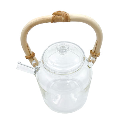 Glass teapot with Akebi Vine Handle