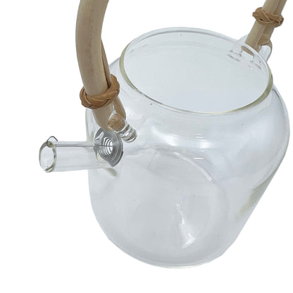 Glass teapot with Akebi Vine Handle