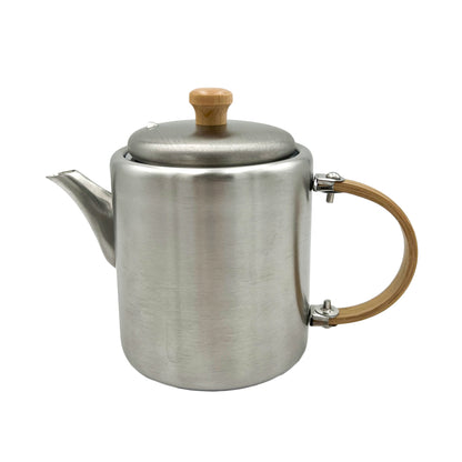 AIZAWA iconic straight stainless steel stovetop kettle with black side handle