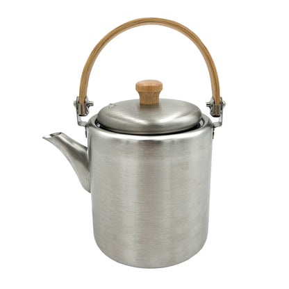 AIZAWA traditional straight stainless steel stovetop kettle with wire handle