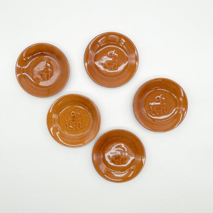 Stamped Plate 4.76in_Gunji Pottery