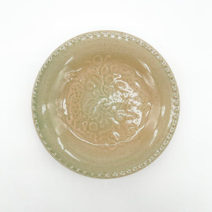 Stamped Plate 7.14in_Gunji Pottery
