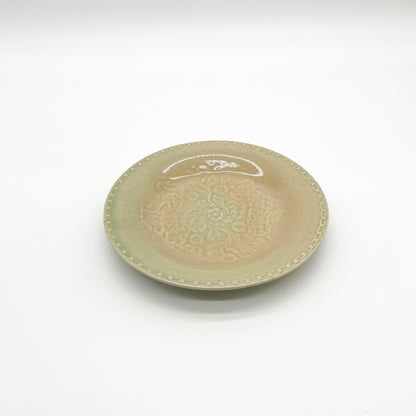 Stamped Plate 7.14in_Gunji Pottery