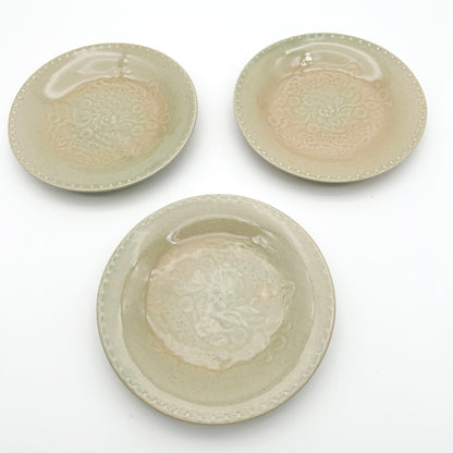 Stamped Plate 7.14in_Gunji Pottery