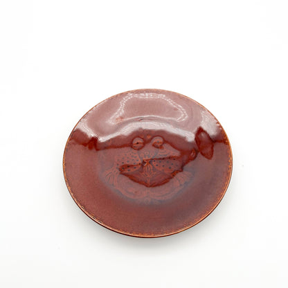 Stamped Plate 7.14in_Gunji Pottery