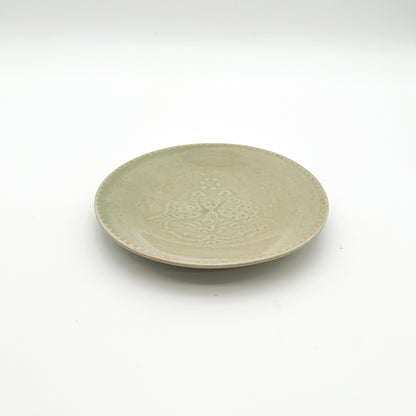 Stamped Plate 7.14in_Gunji Pottery