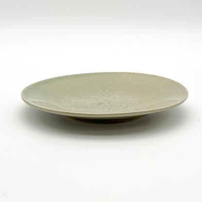 Stamped Plate 7.14in_Gunji Pottery
