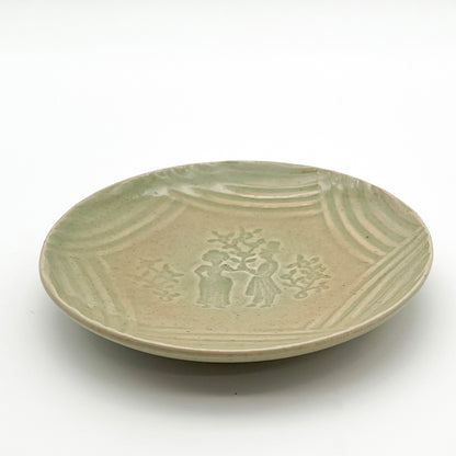 Stamped Plate 7.14in_Gunji Pottery