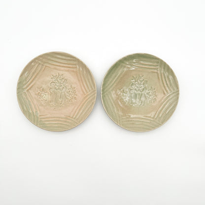 Stamped Plate 7.14in_Gunji Pottery