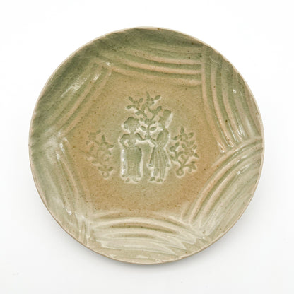 Stamped Plate 7.14in_Gunji Pottery