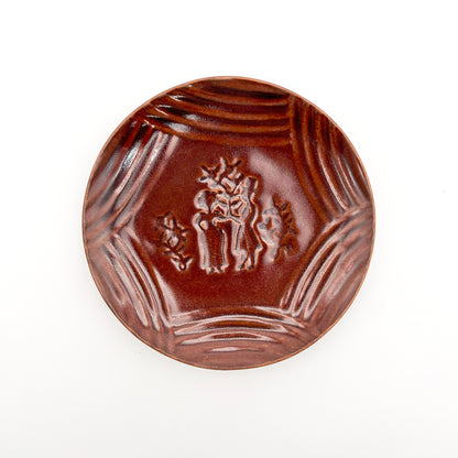 Stamped Plate 7.14in_Gunji Pottery