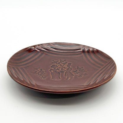 Stamped Plate 7.14in_Gunji Pottery