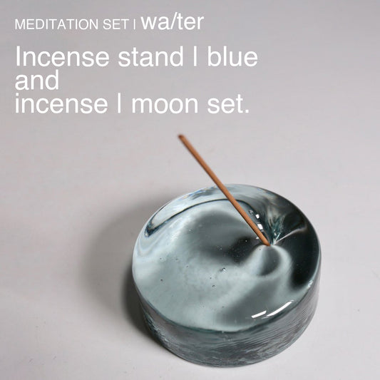 MEDITATION SET | wa/ter Incense MOON & Incense Holder