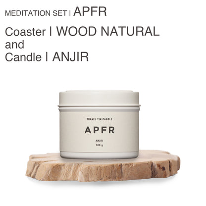 MEDITATION SET | APFR Travel Tin candle -ANJIR-& Coaster