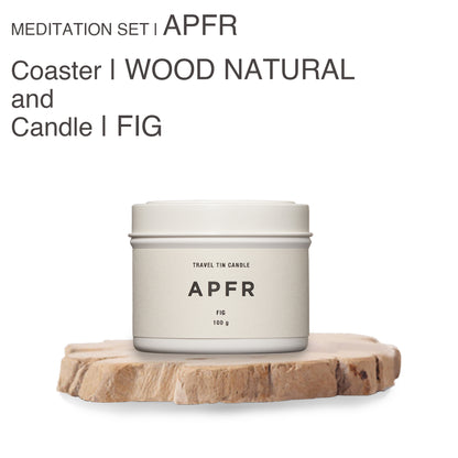MEDITATION SET | APFR Travel Tin candle -FIG-& Coaster