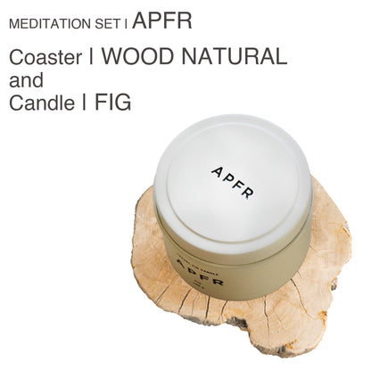 MEDITATION SET | APFR Travel Tin candle -FIG-& Coaster