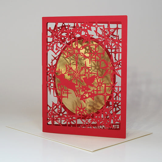 Christmas Card (Mirror) Red