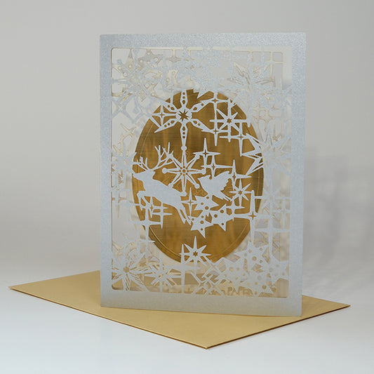 Christmas Card (Mirror) Silver