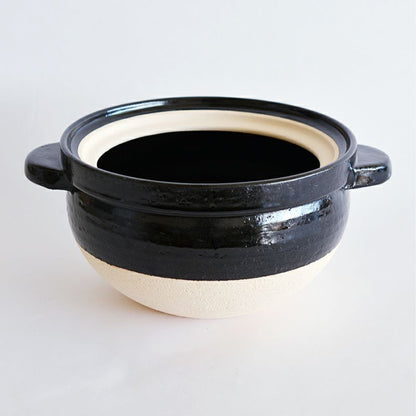 Double-Lid Donabe Rice Cooker 【Kamado-san】2 Rice-Cup Size