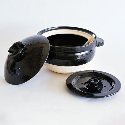 Double-Lid Donabe Rice Cooker 【Kamado-san】2 Rice-Cup Size